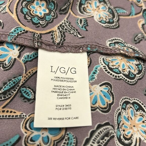 Cabi lilac floral spaghetti strap multi layered blouse Size L EUC - Picture 7 of 10